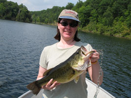 Marla Rodgers 6.5 lb Bass Birch Lake Summer 2007